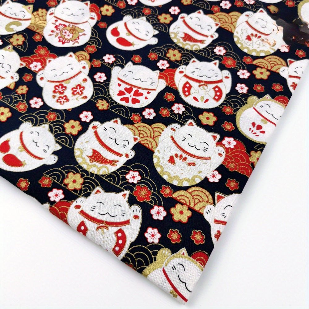 100% Cotton Japanese Style Bronzing Fabric Flower Printed Fabric - 
