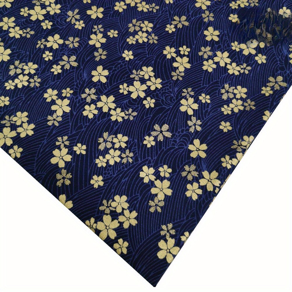100% Cotton Japanese Style Bronzing Fabric Flower Printed Fabric - 