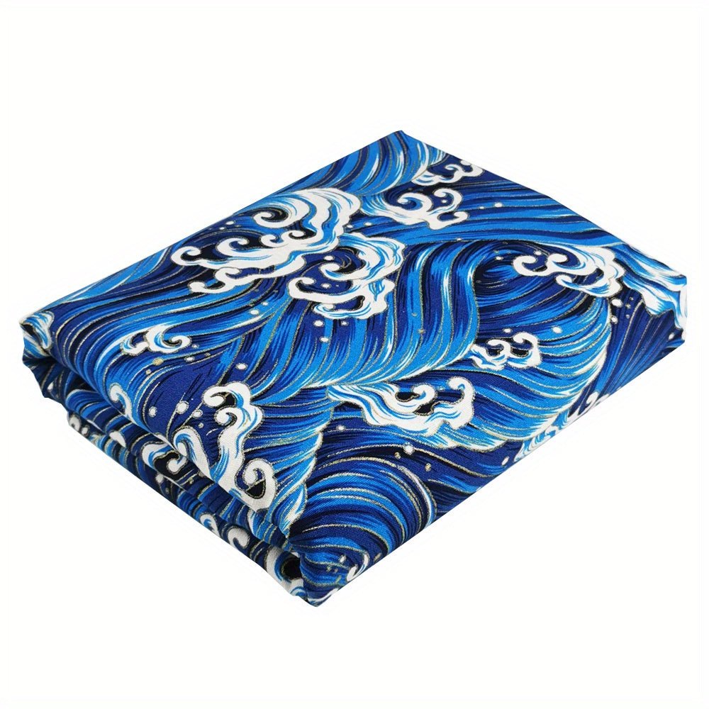 100% Cotton Japanese Style Bronzing Fabric Flower Printed Fabric - 