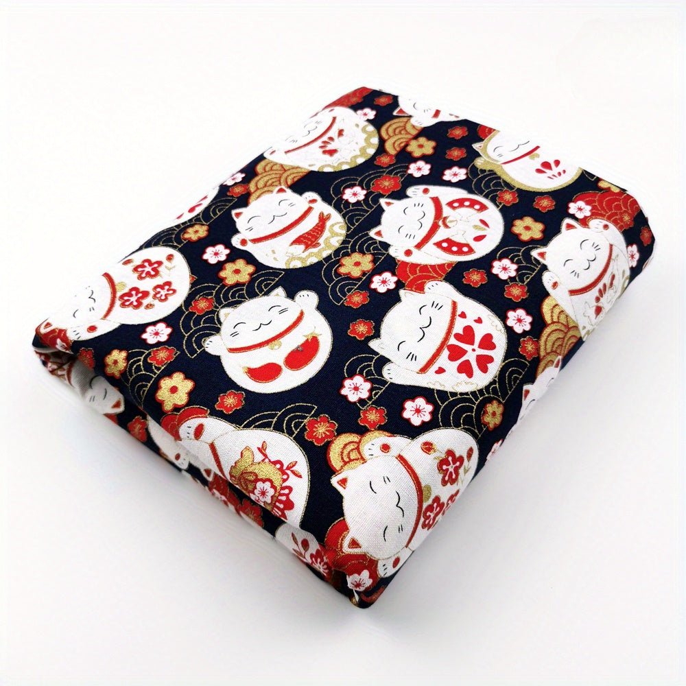 100% Cotton Japanese Style Bronzing Fabric Flower Printed Fabric - 