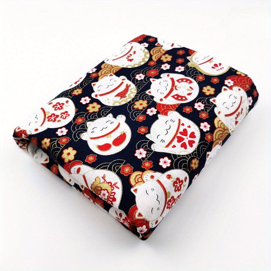 100% Cotton Japanese Style Bronzing Fabric Flower Printed Fabric - 