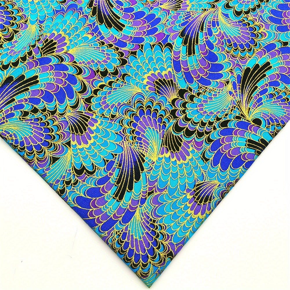 100% Cotton Japanese Style Bronzing Fabric Flower Printed Fabric - 