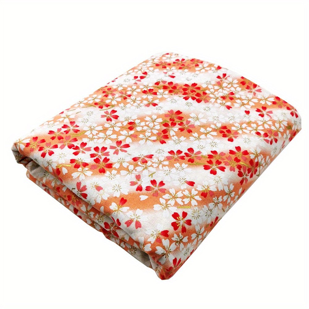100% Cotton Japanese Style Bronzing Fabric Flower Printed Fabric - 