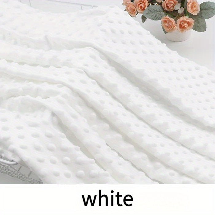 160x50cm Pack Polyester Plush Fleece Fabric, Solid Color Precut Soft Dot Velveteen Material, Machine Washable, for DIY Crafts, Quilting, and Stuffed Animal Projects - 