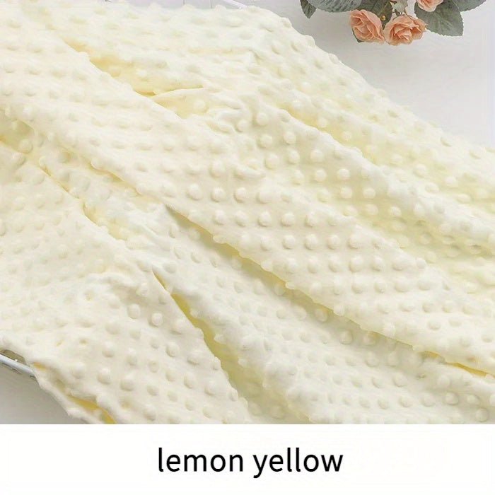 160x50cm Pack Polyester Plush Fleece Fabric, Solid Color Precut Soft Dot Velveteen Material, Machine Washable, for DIY Crafts, Quilting, and Stuffed Animal Projects - 