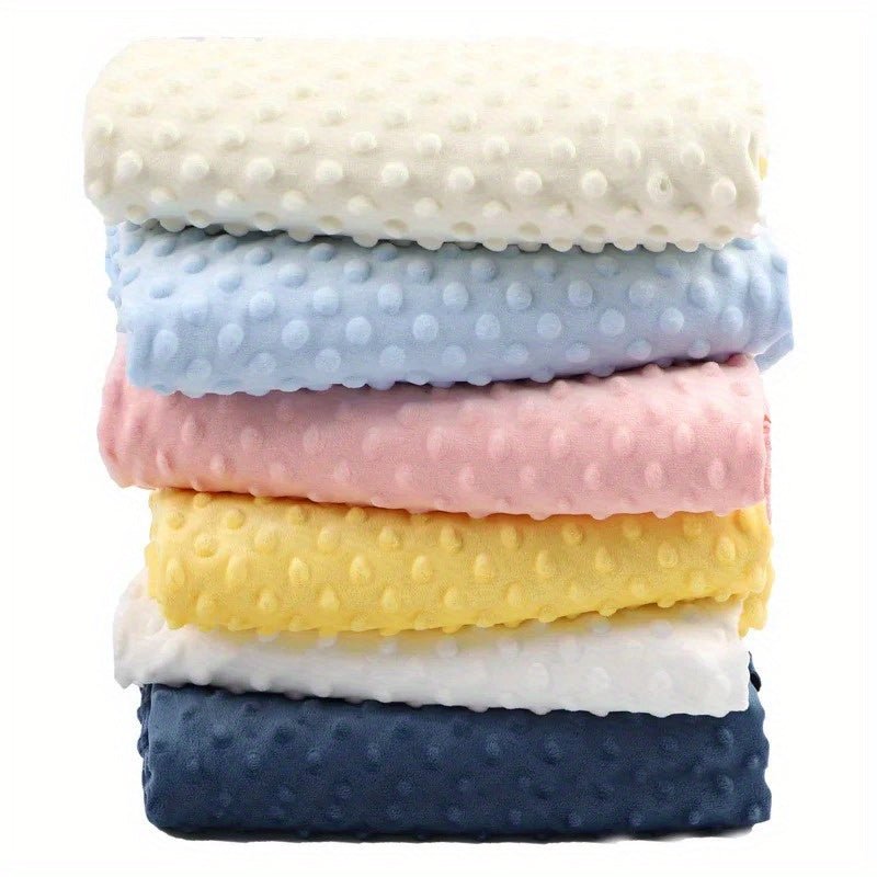 160x50cm Pack Polyester Plush Fleece Fabric, Solid Color Precut Soft Dot Velveteen Material, Machine Washable, for DIY Crafts, Quilting, and Stuffed Animal Projects - 