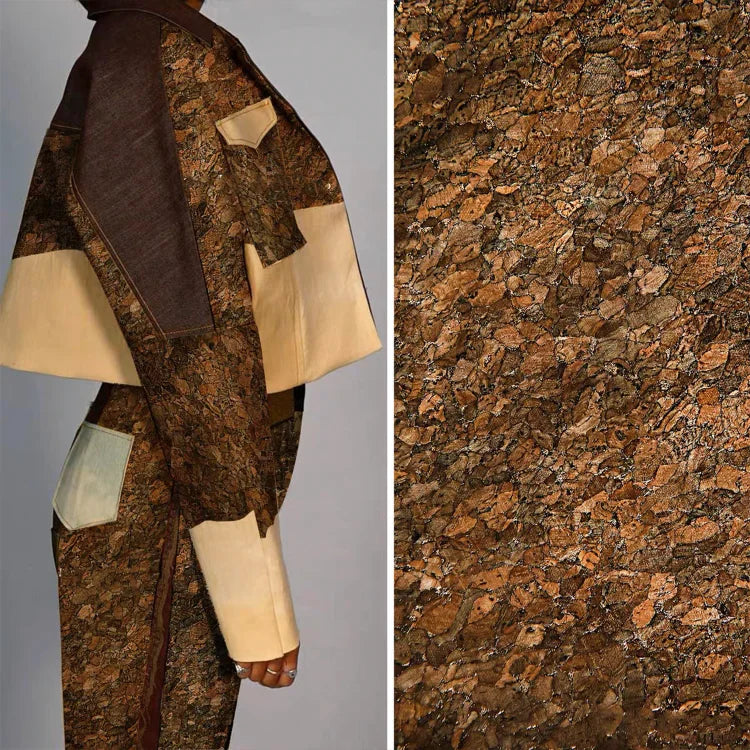 Faux Natural Deciduous Bark Style Stamping fabrics, Designer Fabrics, Fashion Fabrics