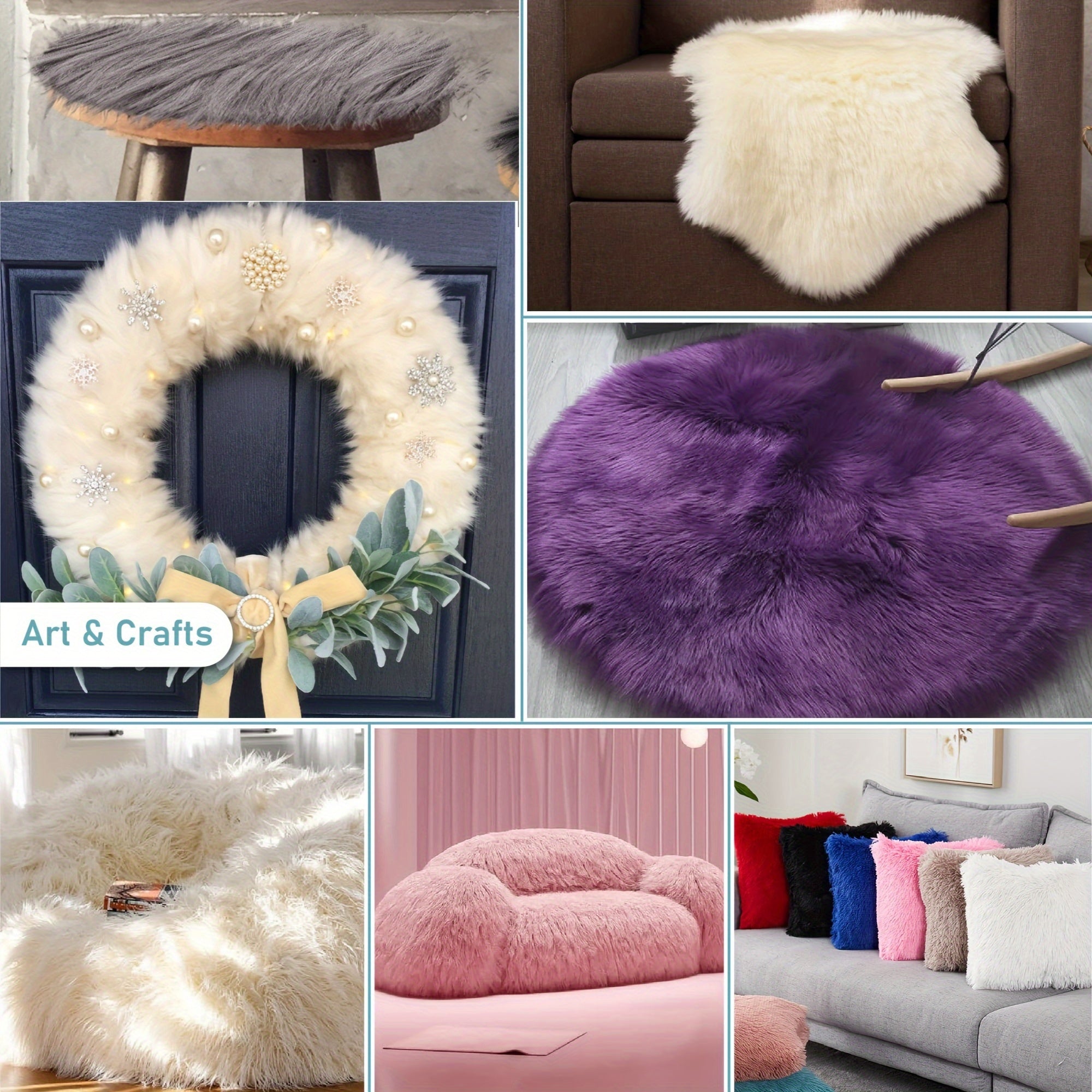1pc, Half Yard Faux Fur | 45.72cm X 160.02cm Inch | DIY Projects, Craft Supply, Costume, Decoration, Upholstery - 