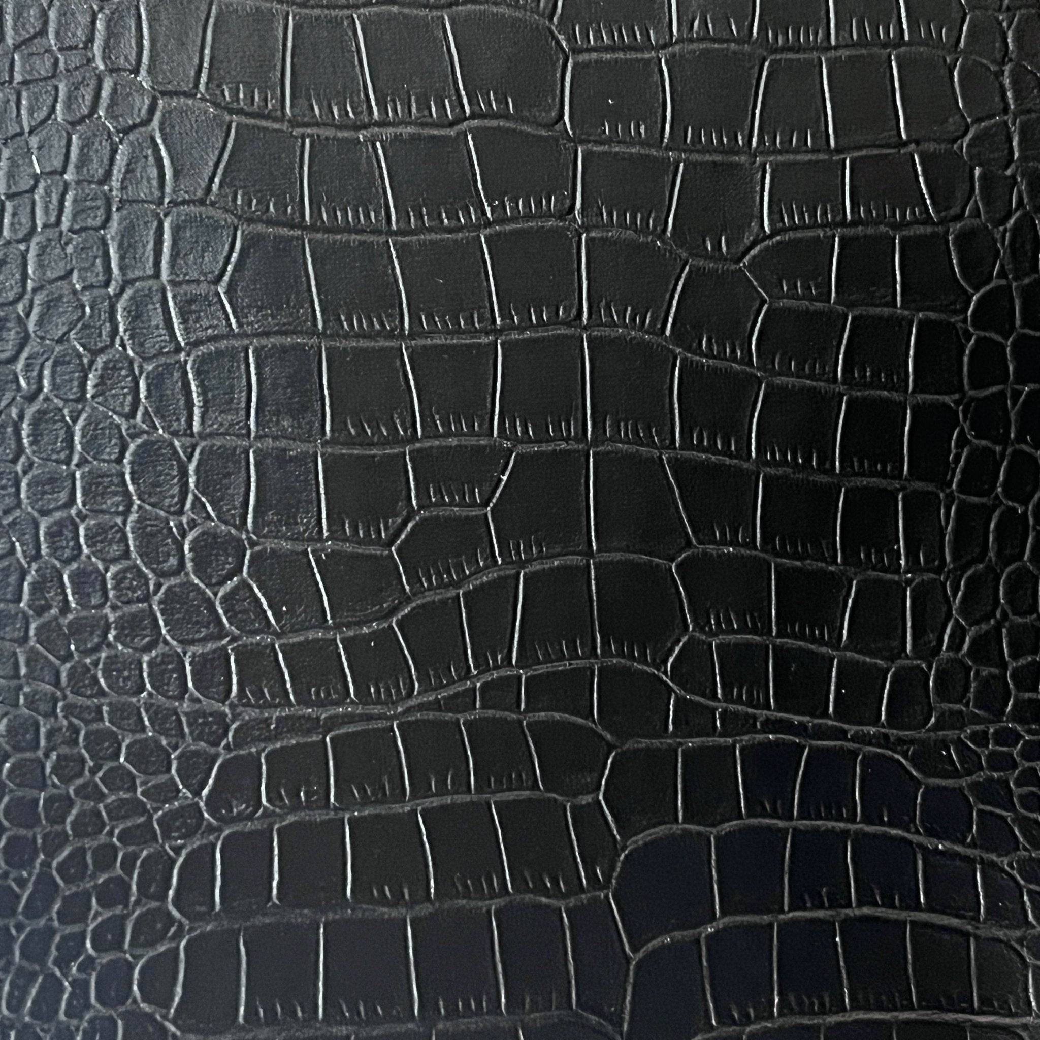 1pc, PU Leather Fabric, Faux Leather Fabric, Crocodile Pattern Road Leather Fabric, Leather Interior Fabric (0.91 Meter) - 