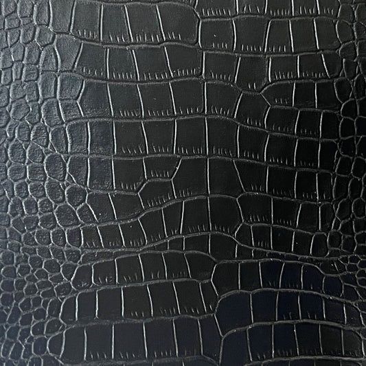 1pc, PU Leather Fabric, Faux Leather Fabric, Crocodile Pattern Road Leather Fabric, Leather Interior Fabric (0.91 Meter) - 