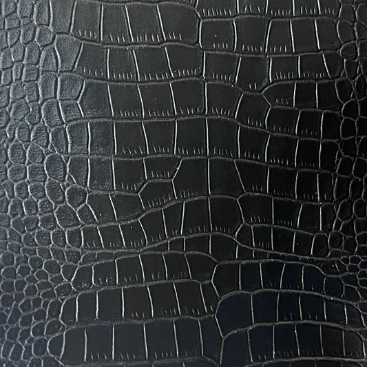 1pc, PU Leather Fabric, Faux Leather Fabric, Crocodile Pattern Road Leather Fabric, Leather Interior Fabric (0.91 Meter) - 