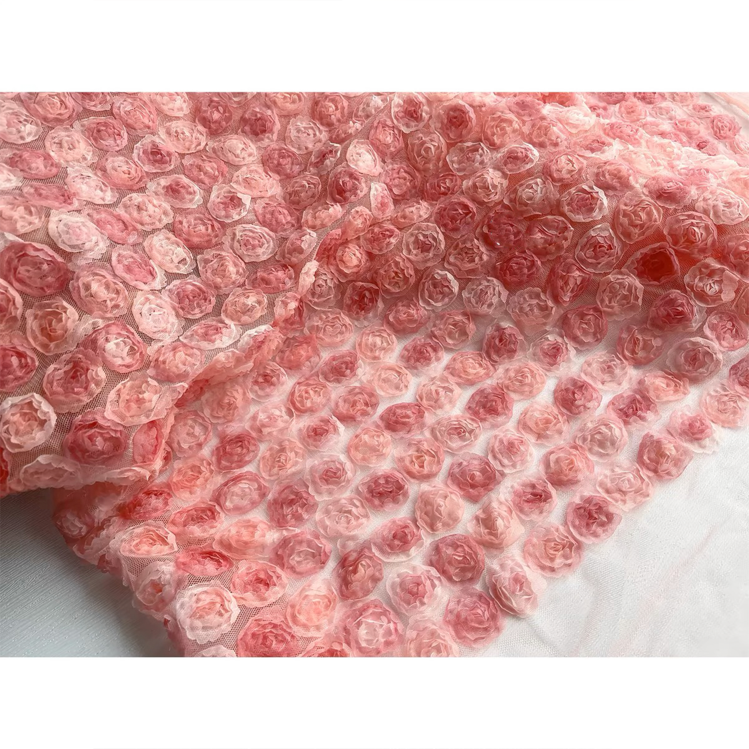 Rose Lace Embroidery Fabric, Designer Fabrics