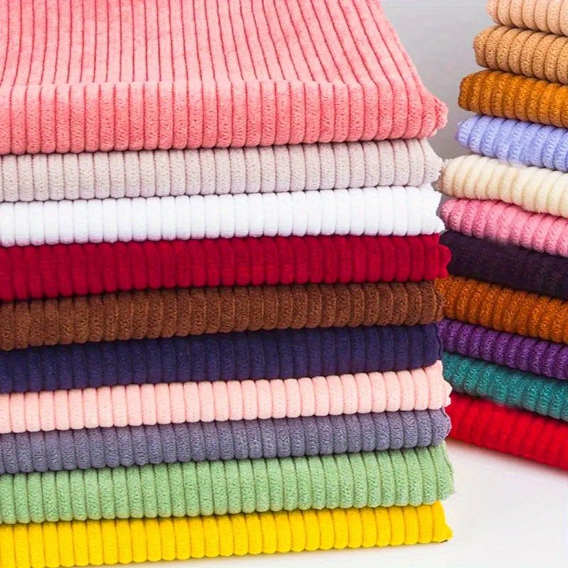 50Cm X 150Cm/19.69Inch * 59.06Inch Corduroy Fabric Sewn Coat Skirt Pillowcase Sheet Set of Clothes Lining Household Textiles DIY Fabric - 