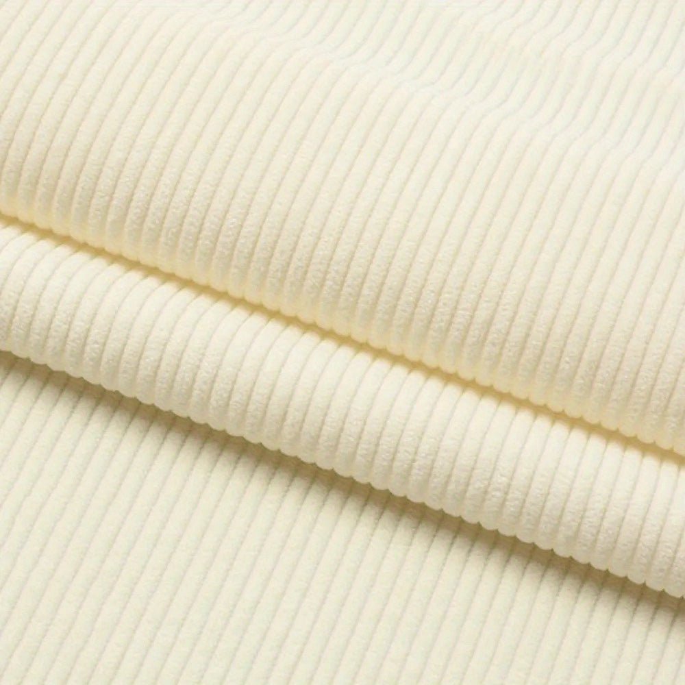50Cm X 150Cm/19.69Inch * 59.06Inch Corduroy Fabric Sewn Coat Skirt Pillowcase Sheet Set of Clothes Lining Household Textiles DIY Fabric - 