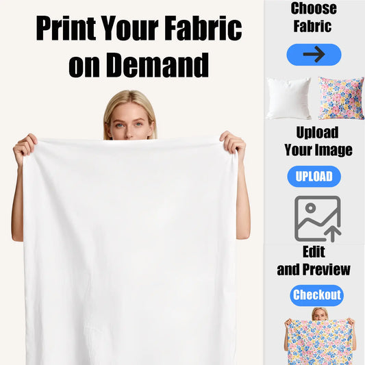 Custom Print Cotton Poplin Fabric by the Yard