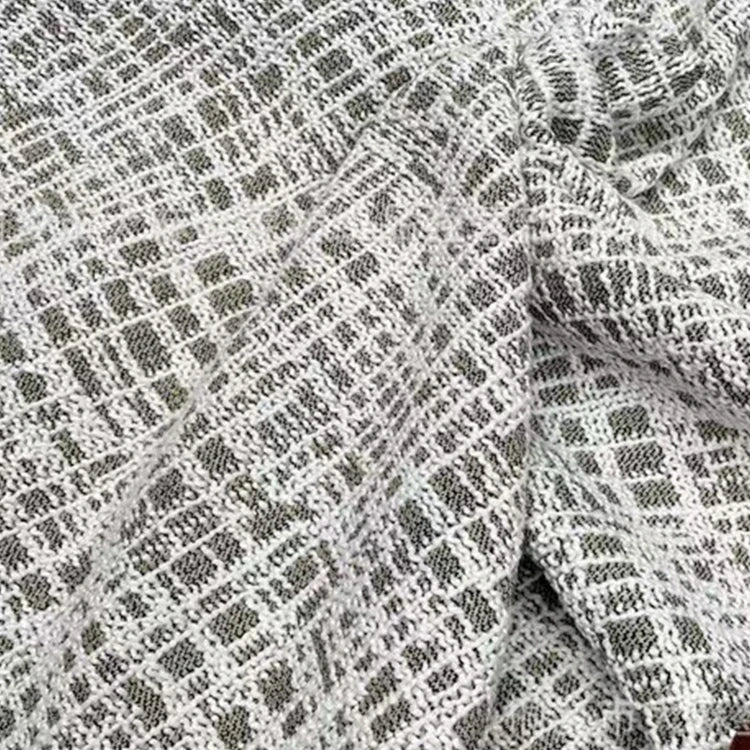 Luxury High-end Collection Black and White Textured Upholstery Fabric