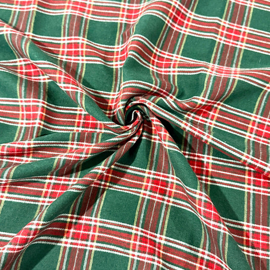 Plaid Cotton Flannel by the Yard - product view 10