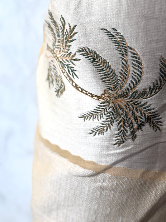 Palm Tree Jacquard Upholstery Fabric
