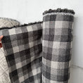 Load image into Gallery viewer, Black and White Buffalo Check Jacquard Fabric
