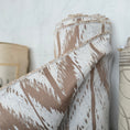 Load image into Gallery viewer, Ikat Jacquard Upholstery Fabric, Earthy Brown Brushstroke Woven Fabric
