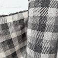 Load image into Gallery viewer, Black and White Buffalo Check Jacquard Fabric
