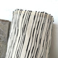 Load image into Gallery viewer, Black and White Stripe Jacquard Upholstery Fabric
