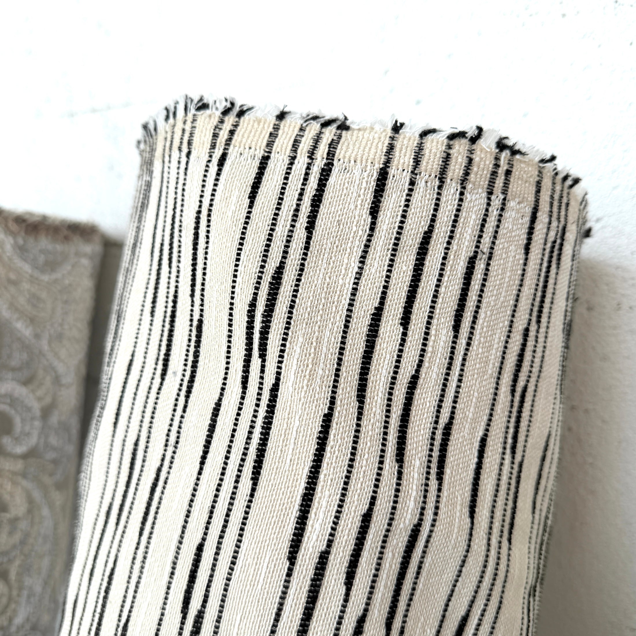 Black and White Stripe Jacquard Upholstery Fabric