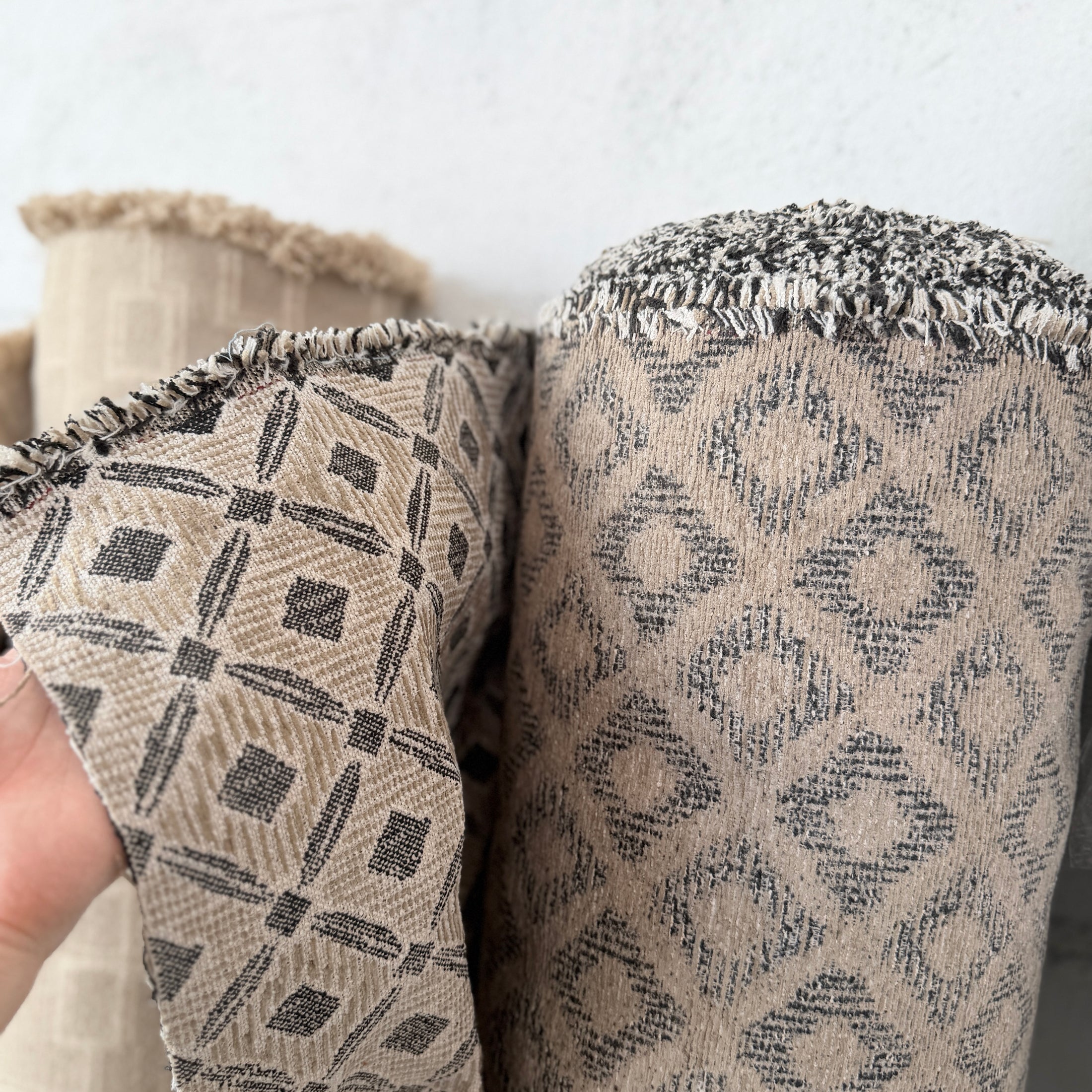 Vintage Diamond Lattice Jacquard Upholstery Fabric