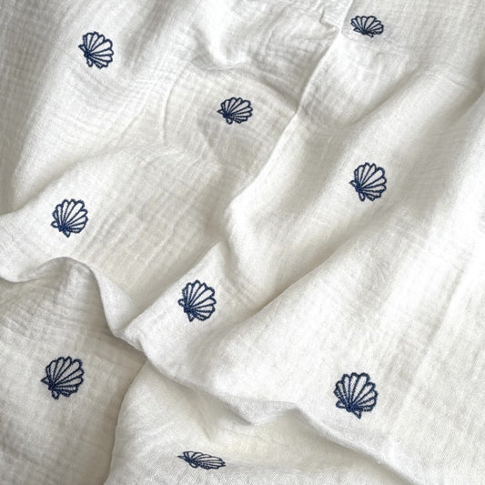 Embroidered Cotton Double Gauze Fabric