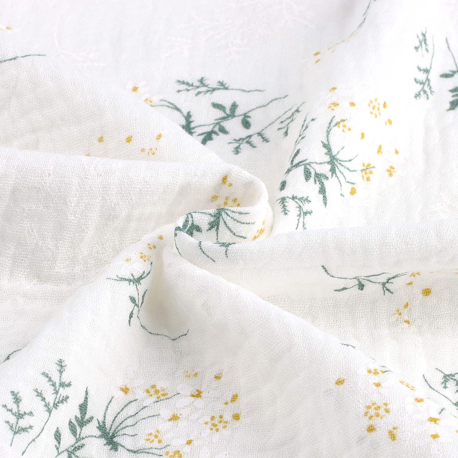 Floral Cotton Double Gauze – 3-Yard Cut - product view 5