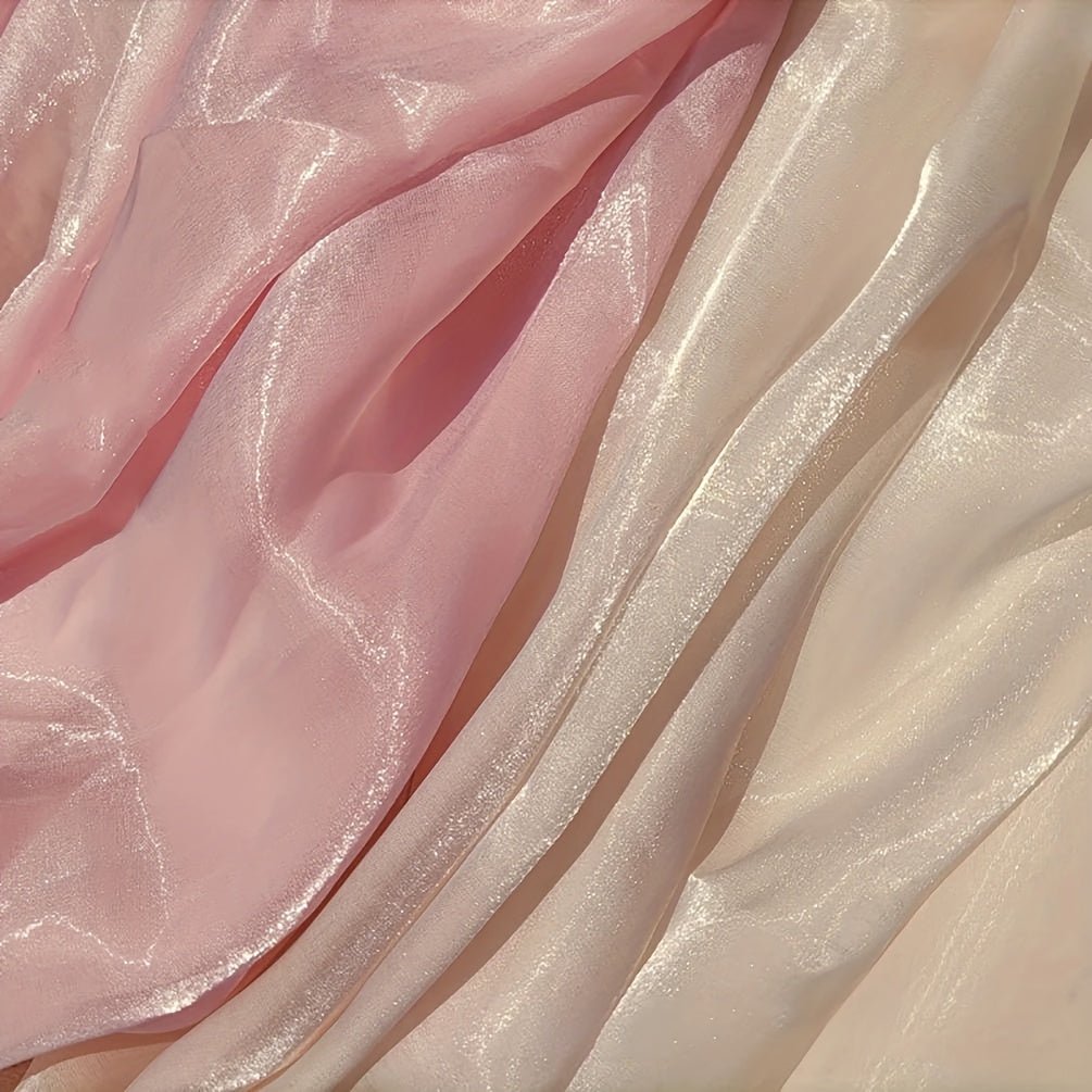 Colorful Solid Color Organza Fabric Yarn Organza Dress Wedding Dress Diy Sewing Fabric - 