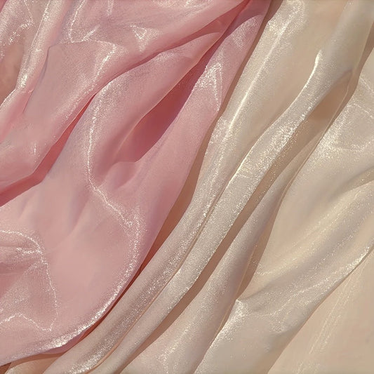 Colorful Solid Color Organza Fabric Yarn Organza Dress Wedding Dress Diy Sewing Fabric - 