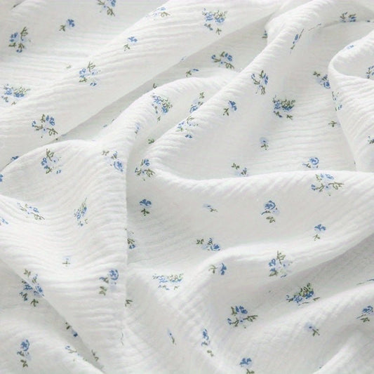 Double Gauze Floral Printed Cotton Fabric - 