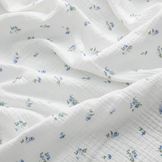 Double Gauze Floral Printed Cotton Fabric - 