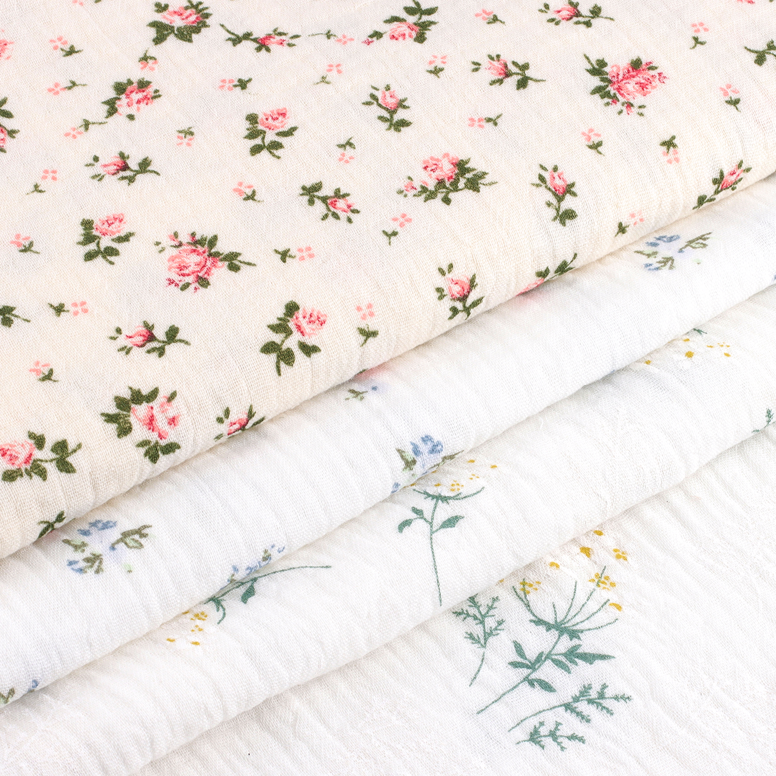 Floral Cotton Gauze by the Yard