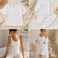 Load image into Gallery viewer, Cotton pointelle knit fabric with openwork texture, view 7
