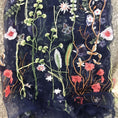 Load image into Gallery viewer, Elegant Floral Embroidery Tulle Fabric, Perfect for DIY Crafts, Home Decor, and Sewing Projects - 
