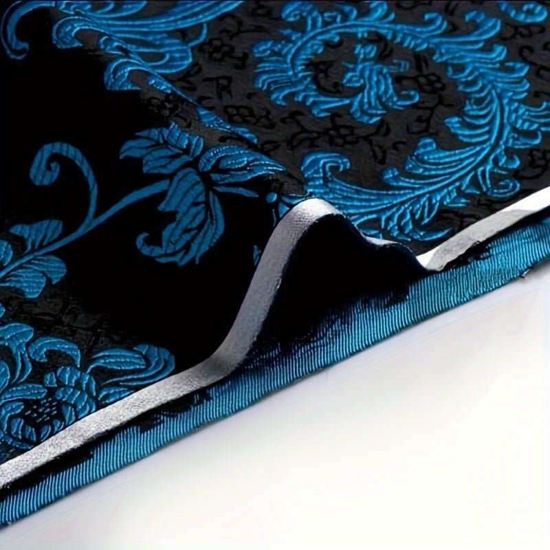 Elegant Jacquard Satin Damask Fabric by the Yard - 100% Polyester Pre - cut Floral Upholstery & Fashion Material, Machine Washable, 150gsm - 