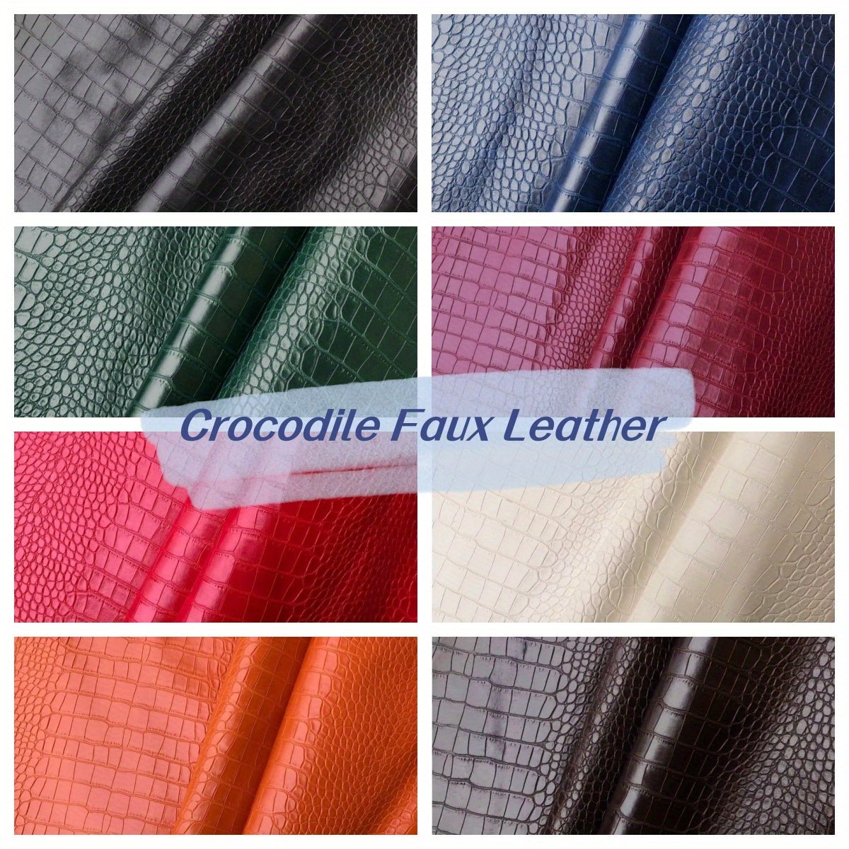 Embossed Crocodile Texture Vinyl Fabric - 
