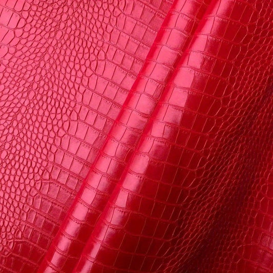 Embossed Crocodile Texture Vinyl Fabric - 