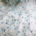 Load image into Gallery viewer, Floral Embroidered Tulle Fabric - Soft, Sheer, and Perfect for DIY Dresses, Wedding Gowns, Curtains, Tablecloths, and Handbags - 
