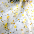 Load image into Gallery viewer, Floral Embroidered Tulle Fabric - Soft, Sheer, and Perfect for DIY Dresses, Wedding Gowns, Curtains, Tablecloths, and Handbags - 
