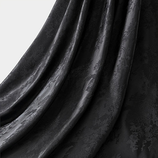 Floral Jacquard Brocade Satin Fabric - 