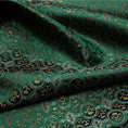 Load image into Gallery viewer, French Style Green Jacquard Embroidered Satin Fabric - 
