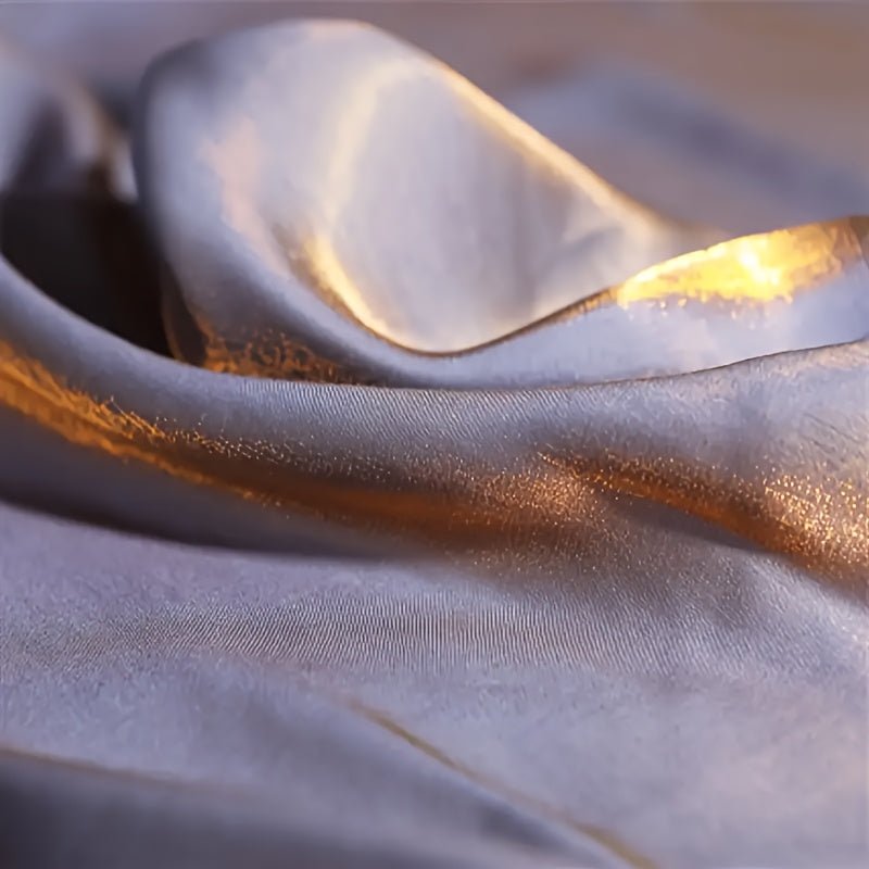 Gray - Golden Two - color Shiny Fabric - 