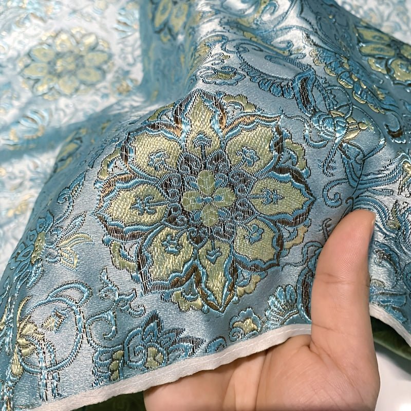 High - Quality Brocade Damask Fabric, Jacquard Weave Polyester - 