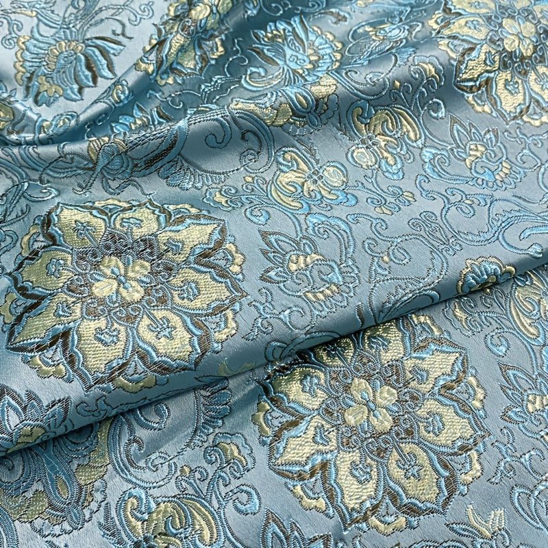 High - Quality Brocade Damask Fabric, Jacquard Weave Polyester - 