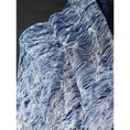 Load image into Gallery viewer, Lake blue striped pleated fabric, old craft, designer fabrics - 
