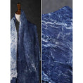 Load image into Gallery viewer, Lake blue striped pleated fabric, old craft, designer fabrics - 
