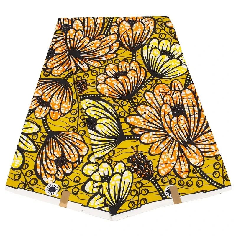 LasilkFabric African Prints, African Batik Wax Cotton Fabric - 
